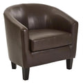 Cocoa Faux Leather Club Chair V867826