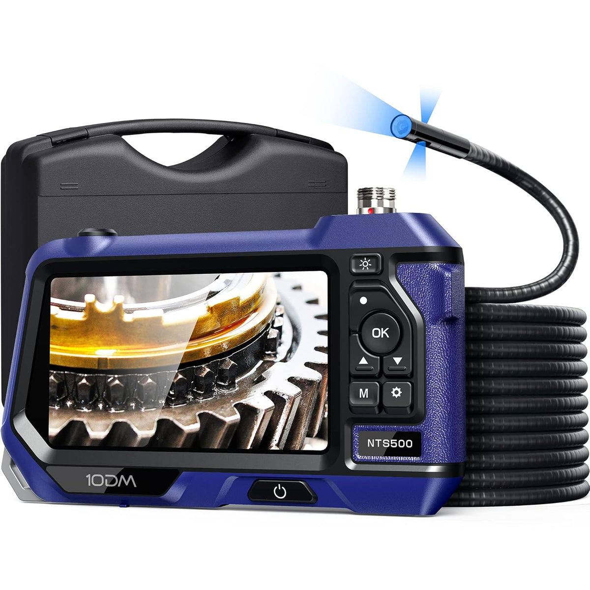 Waterproof Flexible Cable Industrial Endoscope with 5 IPS Color Screen F1584