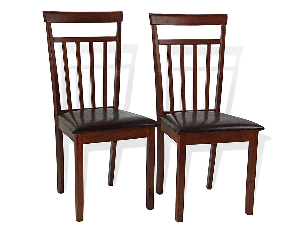 Set of 4 Solid Wood Dining Chairs with Padded Seat L6559