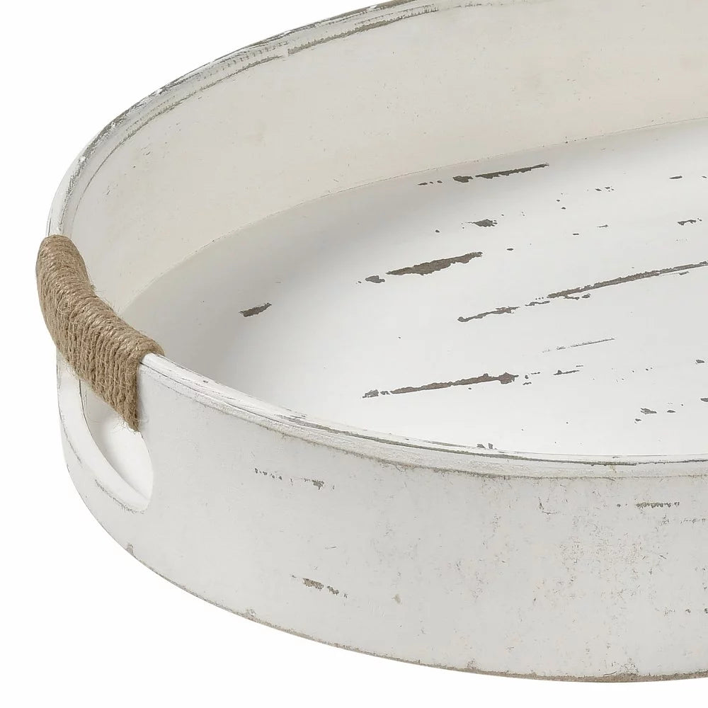 19.75 Inch Oval Ottoman Tray H619