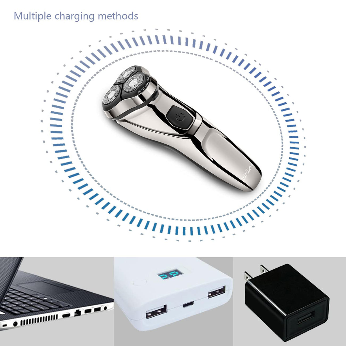 Electric Rotary Razor with Pop-up Trimmer R387