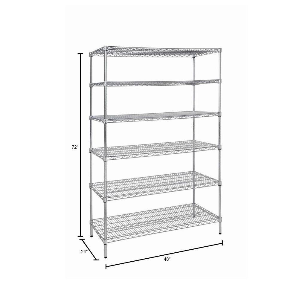 6-Shelves Steel Commercial Shelving Unit J70915