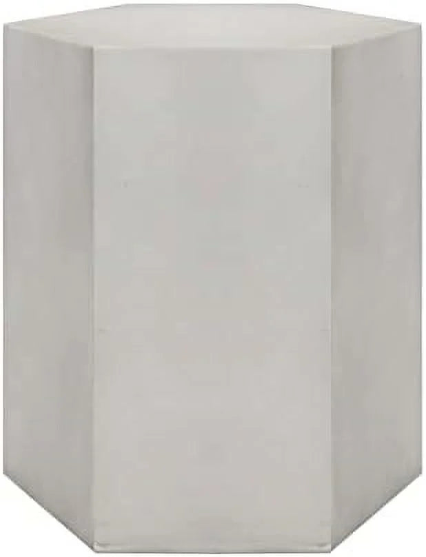 Light Grey Hexagon Concrete Accent Table M256
