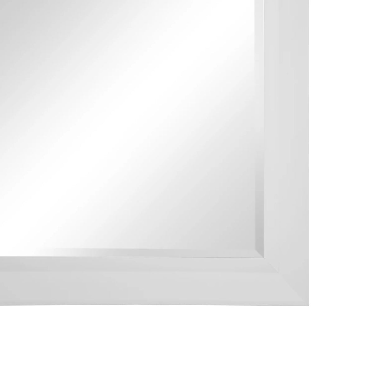 White Faux Wood Framed Full Length Mirror B3713