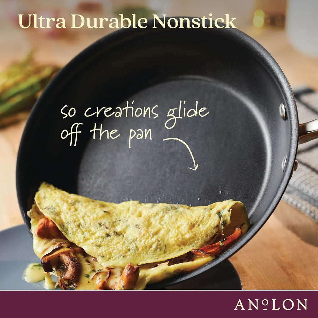 Hard-Anodized Nonstick Skillets 2 Piece Set 10.25-Inch & 12.75-Inch Moonstone S331