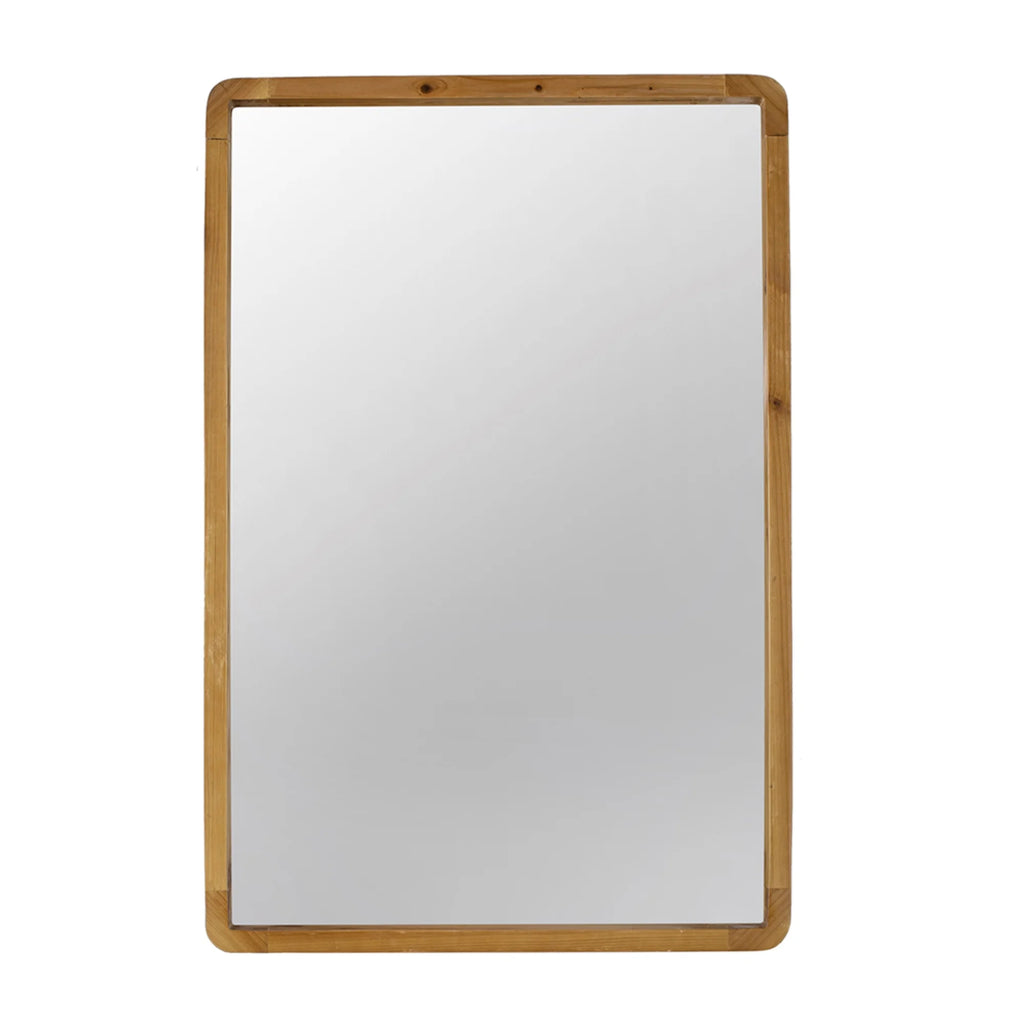 Wooden Square Wall Mirror E376172