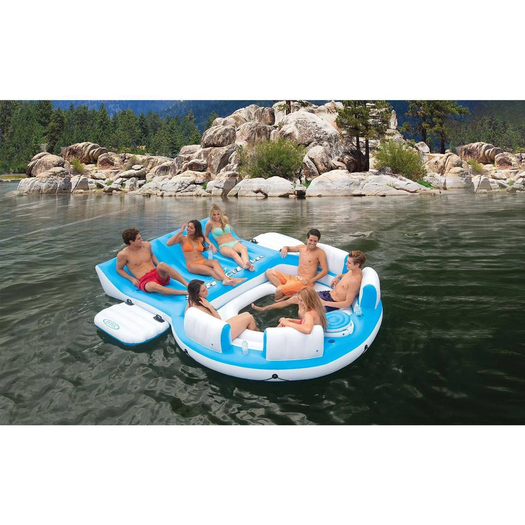 Inflatable Island Lounger 6 Person Floating Island R814681