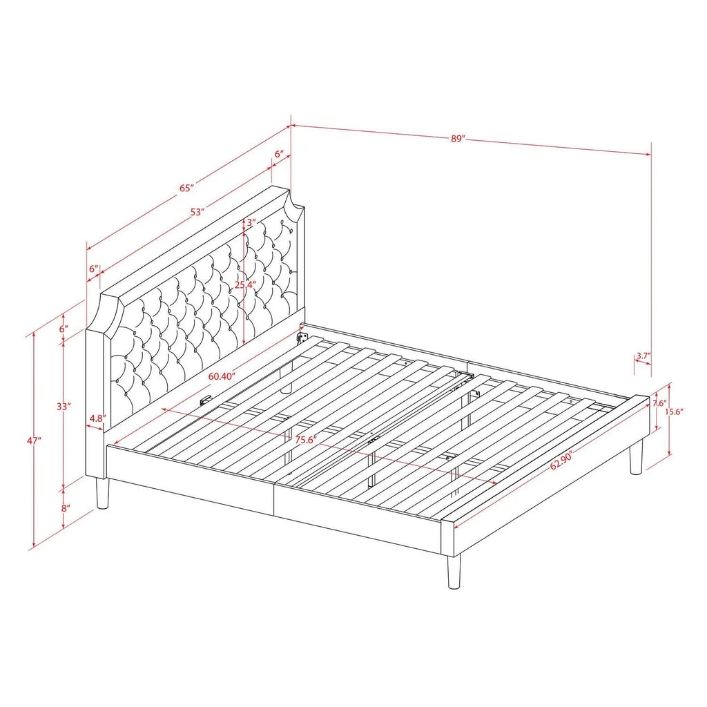 Queen Platform Bed C52128