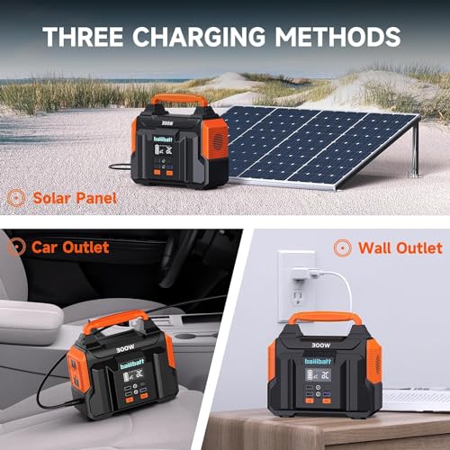 300W 257wh Lithium Battery Portable Power Station Black C26730