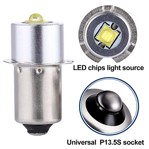 LED Flashlight Bulb DC4-24V, 3W Maglight Replacement Bulbs (1 Pack) D3986