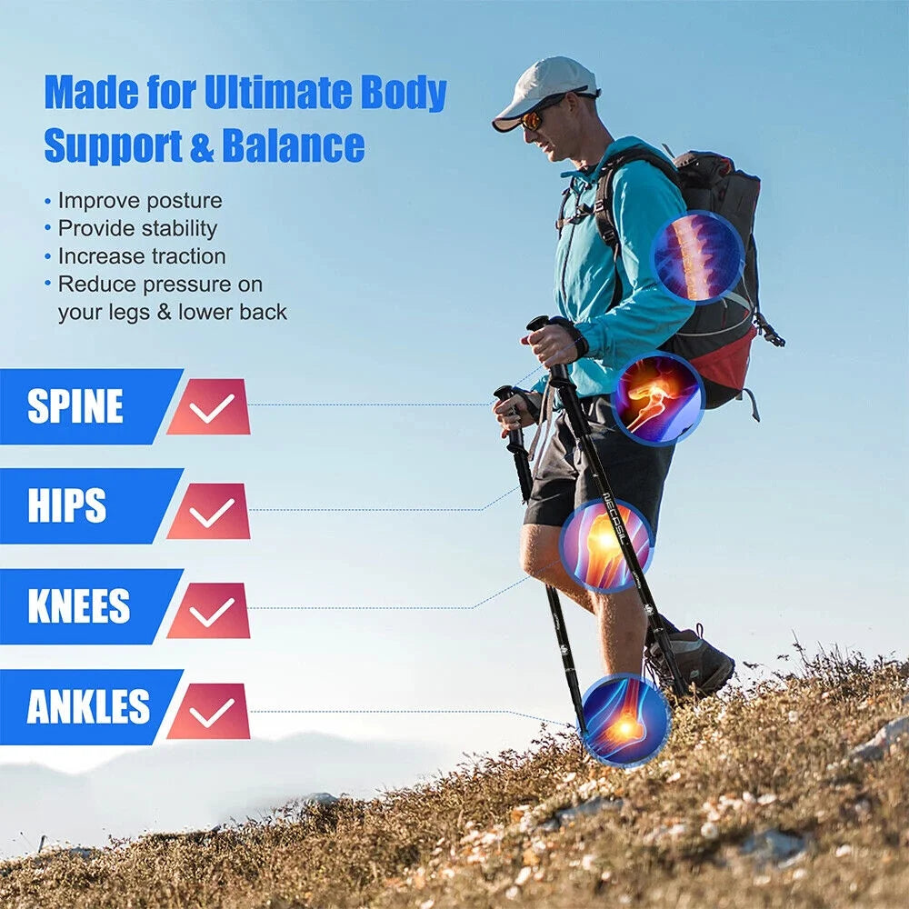 Blue Aluminum Quick Lock Trekking Poles G463