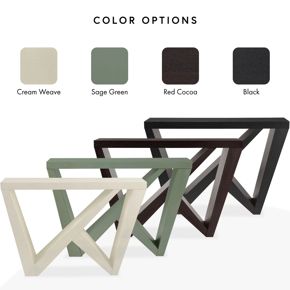 Contemporary Decorative Console Table with W-Shaped Legs B9283
