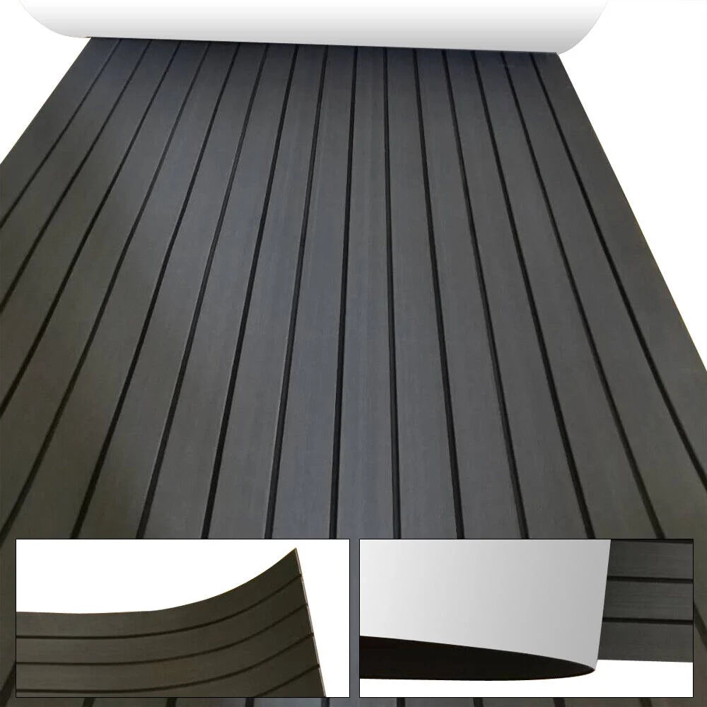 EVA Foam Faux Teak Boat Decking Sheet Marine Yacht Flooring Mat 35.4" X 94.5" J911319