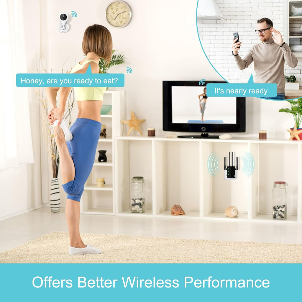 WiFi Extender 1200 Mbps Dual-Band Wireless Signal Booster Pack of 2 H4040