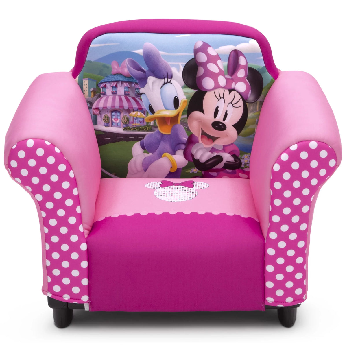 Kids Upholstered Chair with Sculpted Plastic Frame Y19675