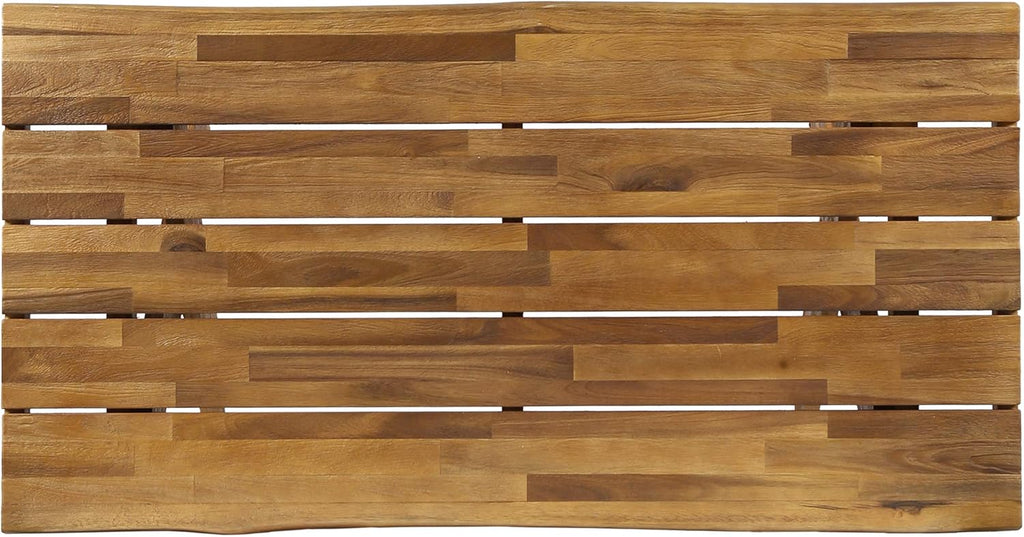 Acacia Wood Coffee Table, Sandblast Teak Finish X243