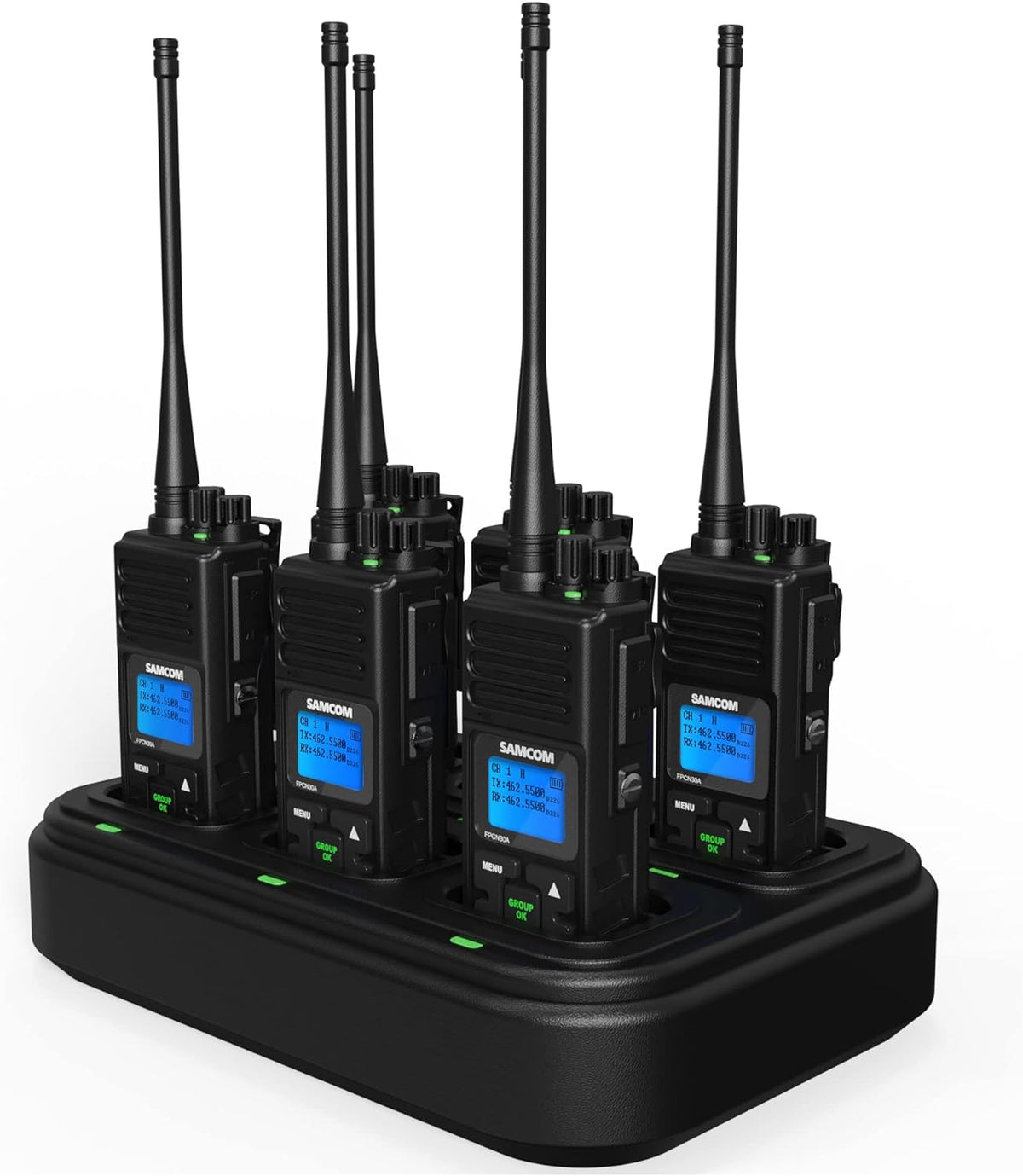 6 Pcs UHF Two Way Radio with Charger Base F23552