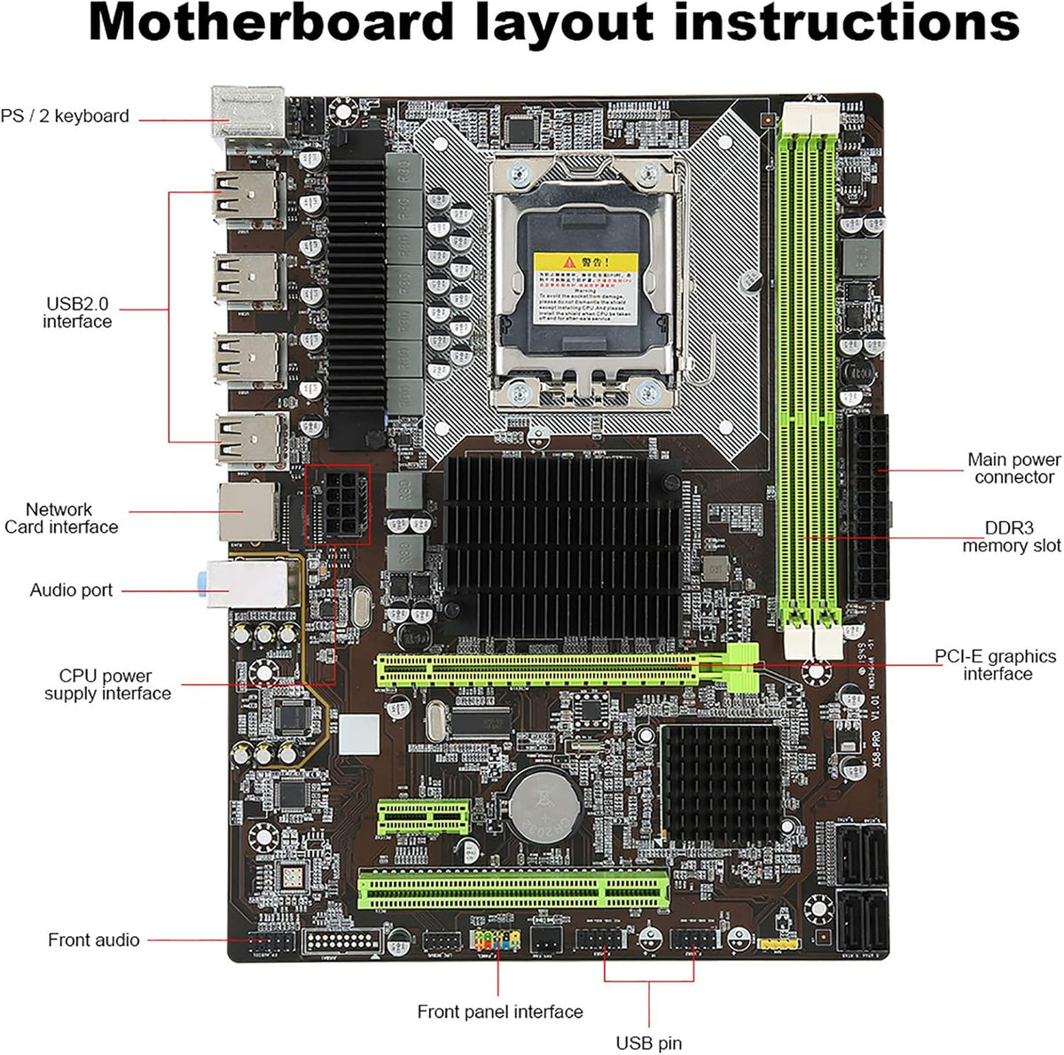 LGA1366 X58 Computer Motherboard P4141