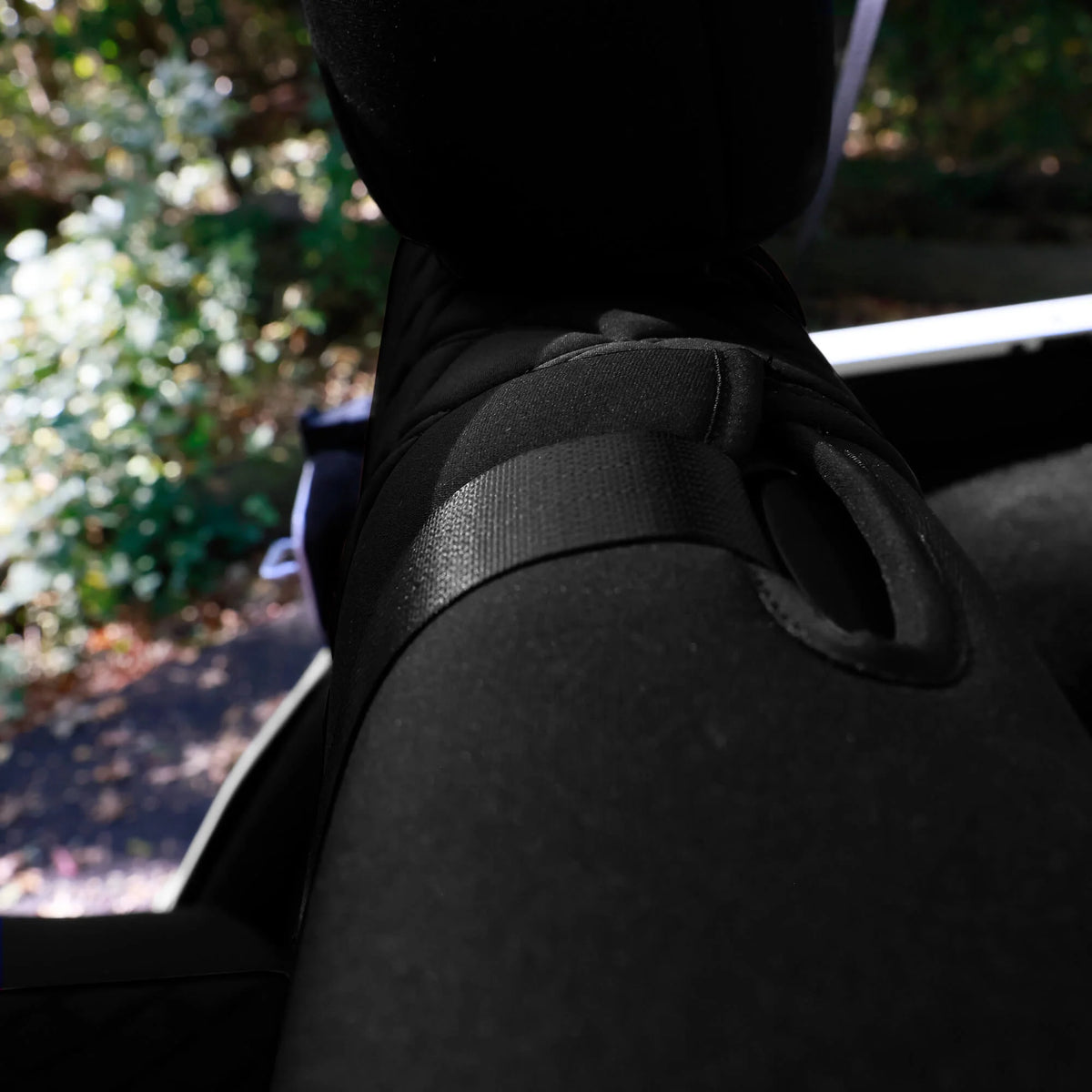 Black Neoprene Rear Seat Covers for Jeep Wrangler JK 4DR Z96624