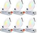 4 Inch Selectable Dimmable Ultra-Thin LED Recessed Light, Pack of 6 R651120