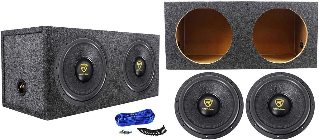 12 8000 Watt Car Subwoofers + Sealed Sub Box Enclosure N67782