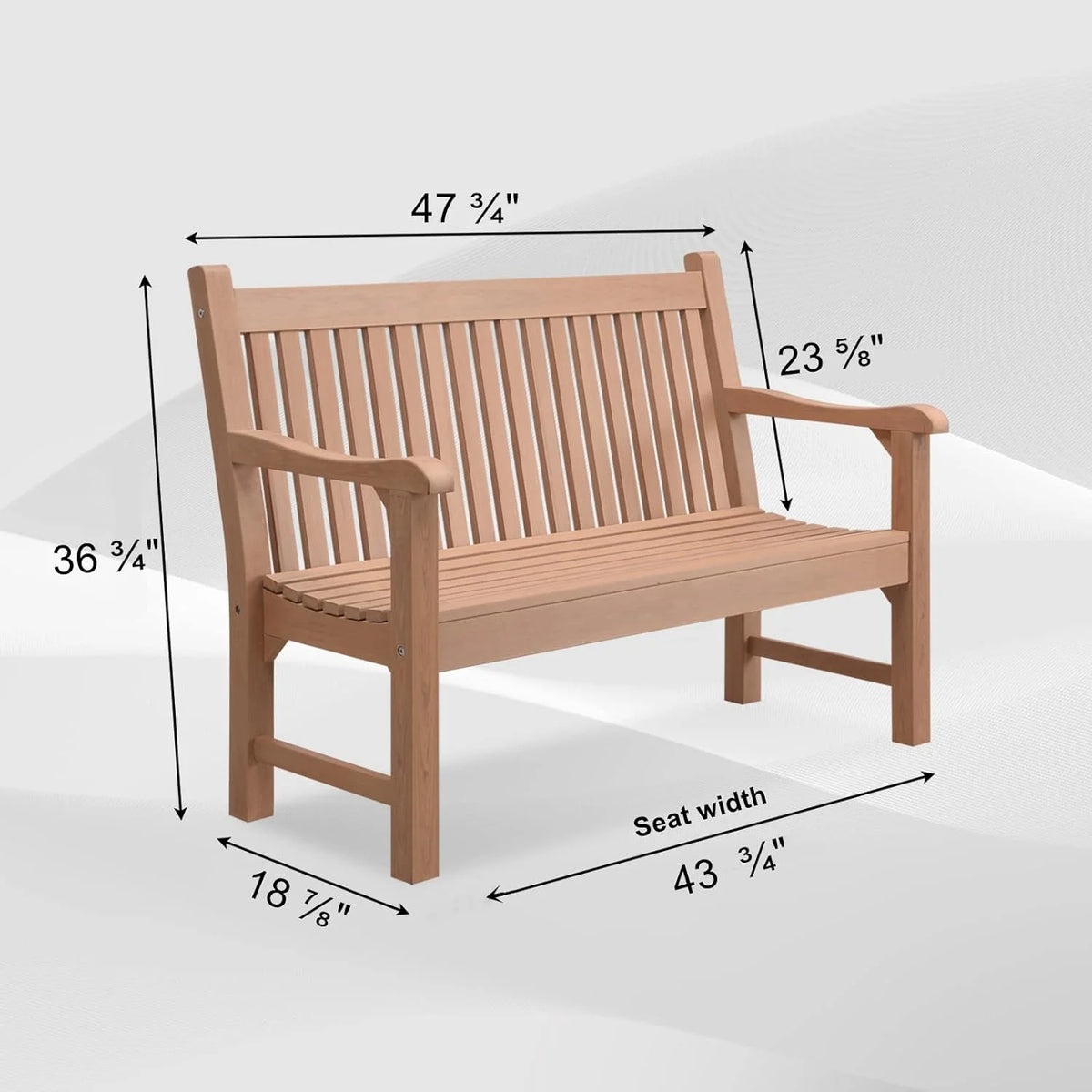 2-Person All-Weather Poly Lumber Outdoor Bench U502463
