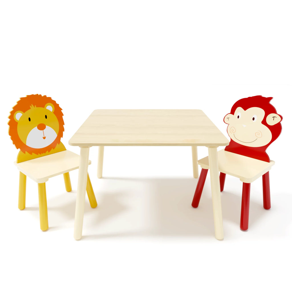 Cartoon Table & Chair Set with 2 Backrest Chairs G3118