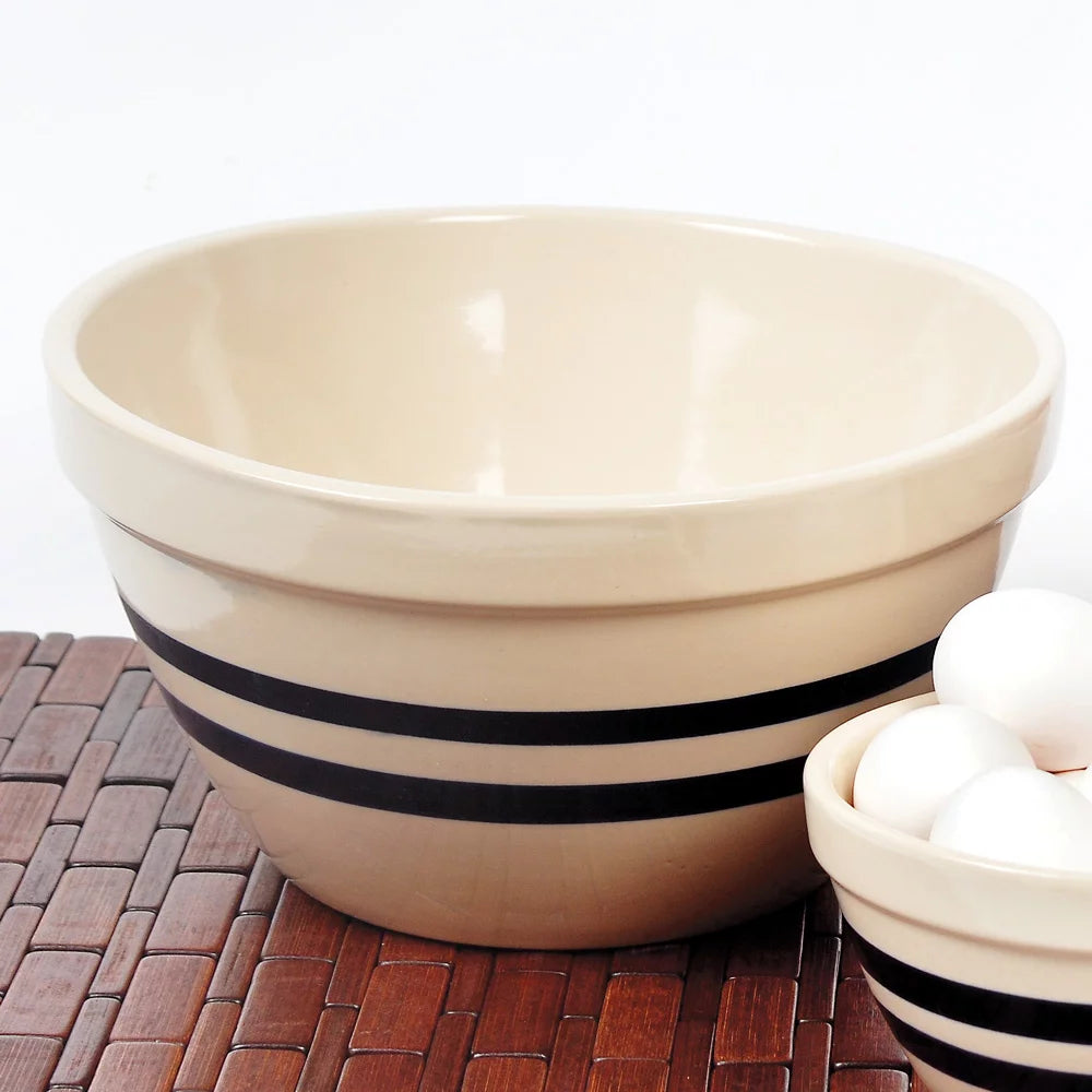 Large Shoulder Bowl with Navy Stripes M3485