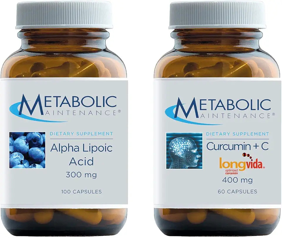 Alpha Lipoic Acid 300mg 100 Capsules + Curcumin Vitamin C 60 Capsules D240842