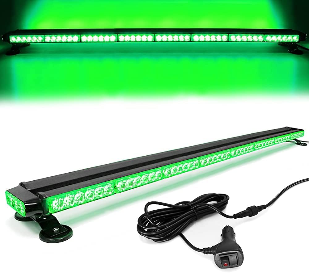 Amber Yellow 38" 78 LED Emergency Warning Strobe Light Bar with Magnetic Base V3855