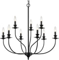 Black Metal Chandelier S41262
