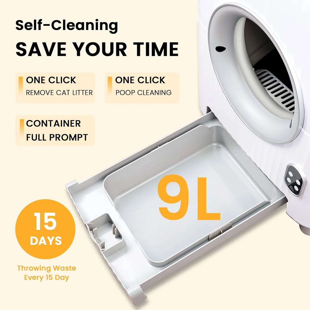 Self-Cleaning Automatic Cat Litter Box with APP Control M4521