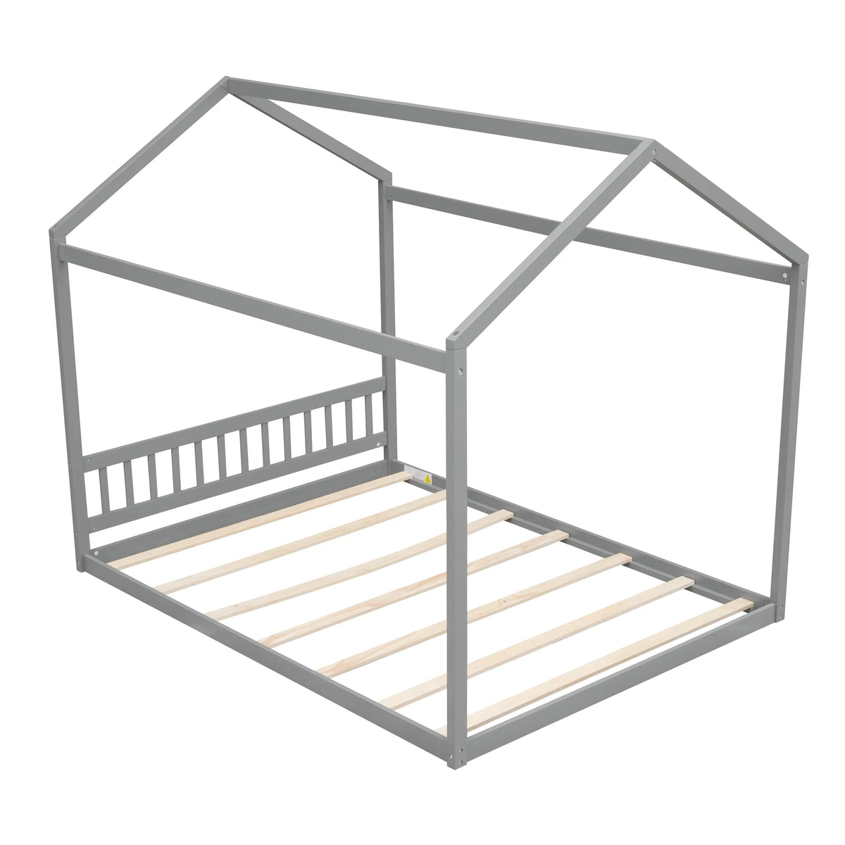 Queen Size Wood Floor Bed with Headboard D222503