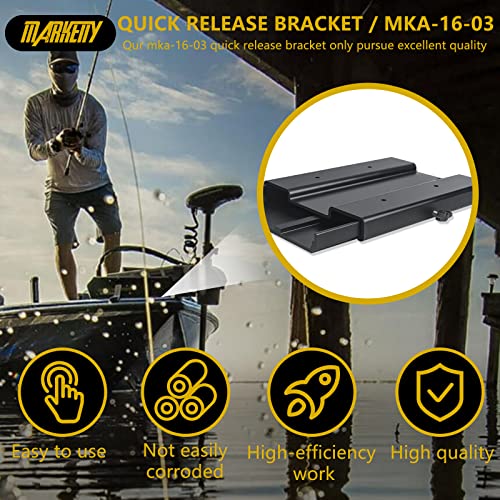 Quick Release Bracket Trolling Motor Mount Black Aluminum T551022