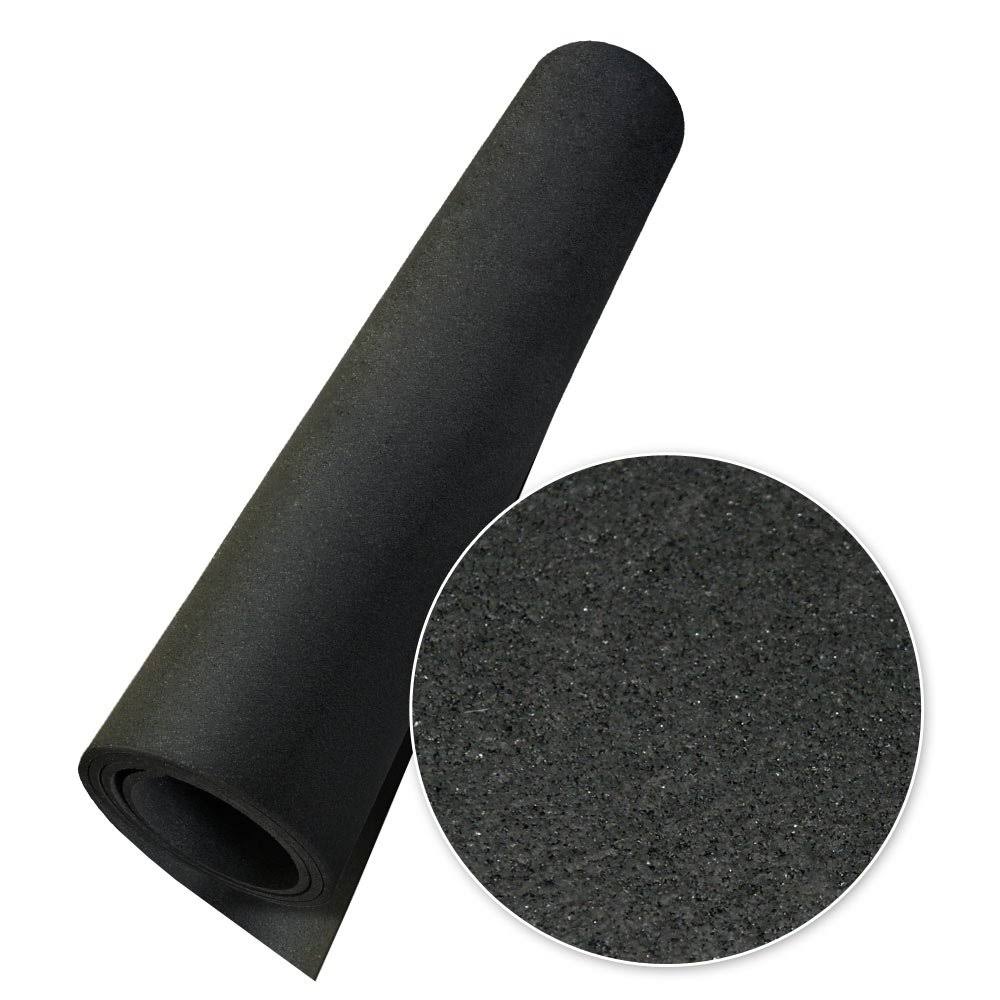 3/16 in. x 4 ft. x 13 ft. Black Rubber Flooring W745