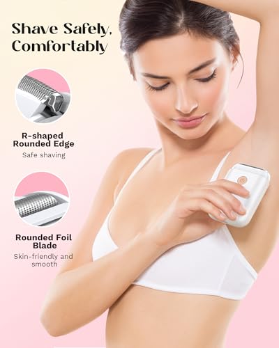 Pink Electric Shaver with Detachable Head & 2 LEDs E948