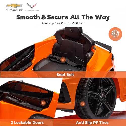 Chevrolet Corvette C8 12V Kids Electric Car Ride on Car with Remote Control P220