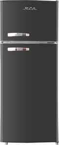 2 Door Retro Black Refrigerator with Freezer, 7.5 cu. ft P86639