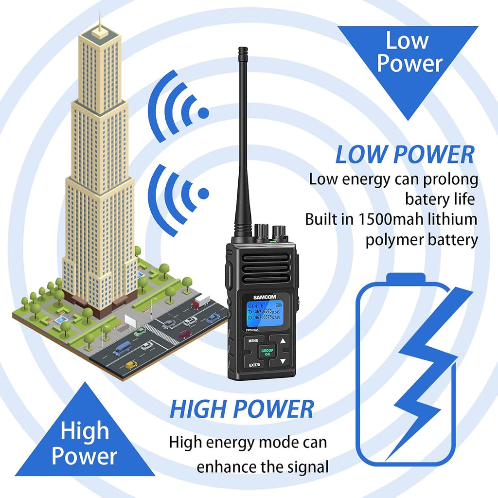 6 Pcs UHF Two Way Radio with Charger Base F23552