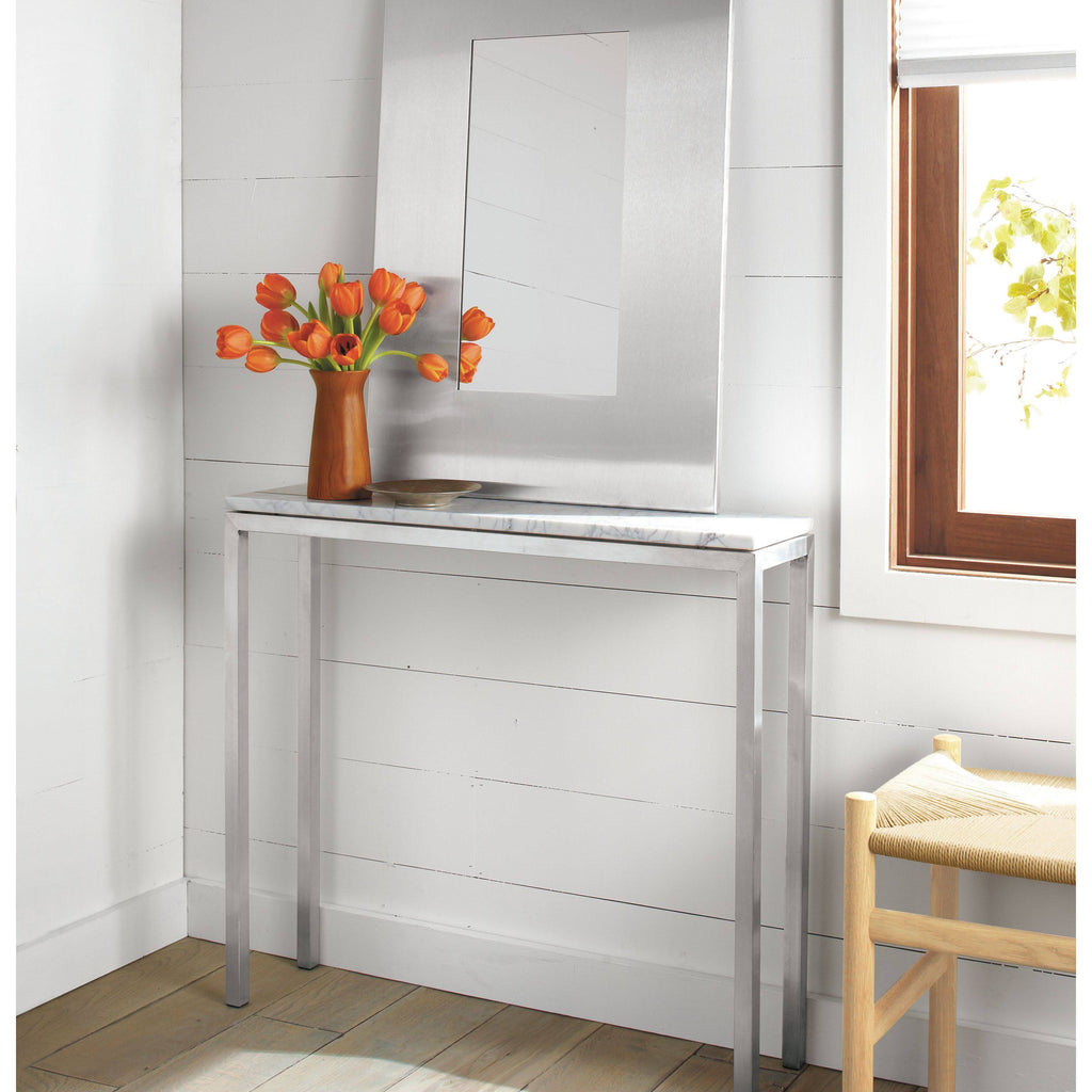 Cherry Top Console Table with White Base B530054