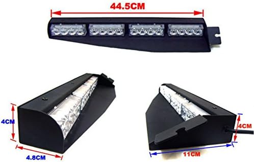2-16 LED 32 Watt Blue White Emergency Light Bar Pack of 2 P501