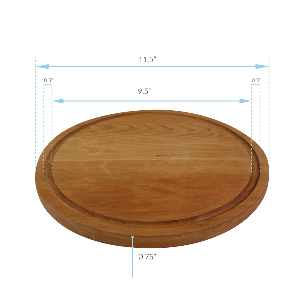 Cherry Round Cutting Board with Juice Drip Groove R208