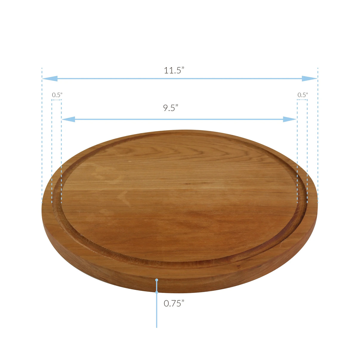 Cherry Round Cutting Board with Juice Drip Groove R208