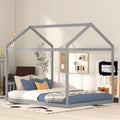 Queen Size Wood Floor Bed with Headboard D222503