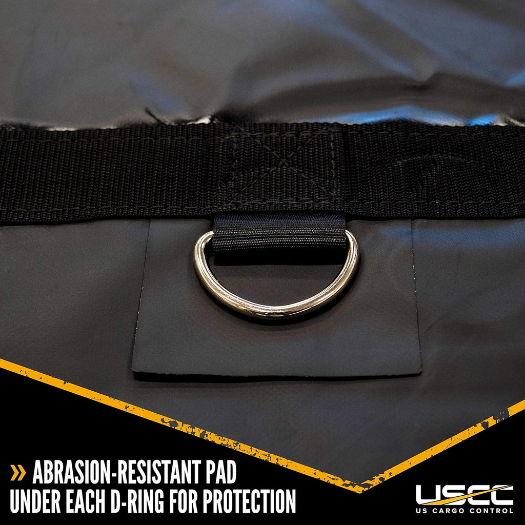Heavy-Duty Smoke Tarp - 9.666 Feet Long x 10.75 Feet Wide - 18 Ounce PVC-Coated Polyester B542