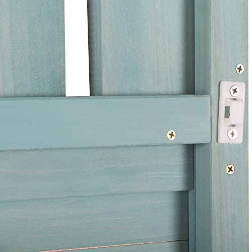 Green 65" Wooden Potting Bench with 4 Storage Shelves Z70753
