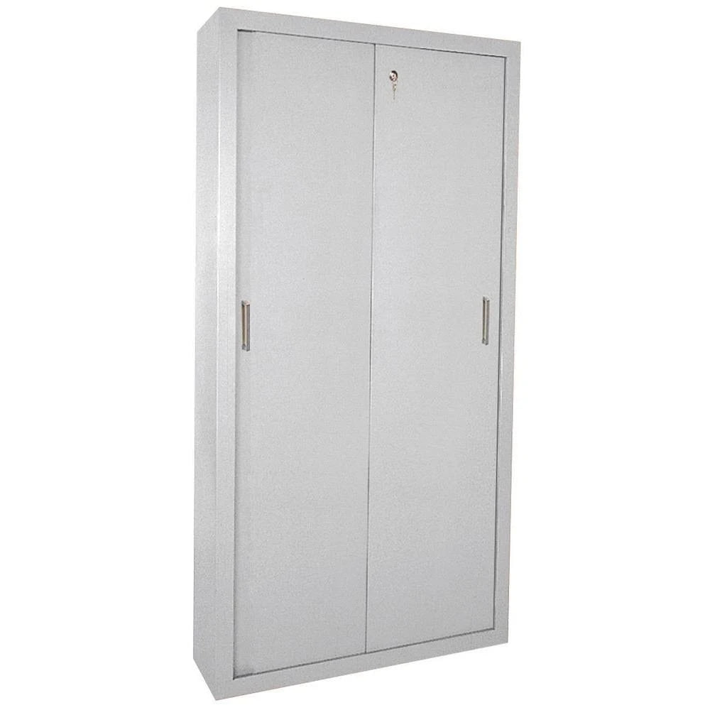 Sliding Door Storage Cabinet Dove Gray V87631