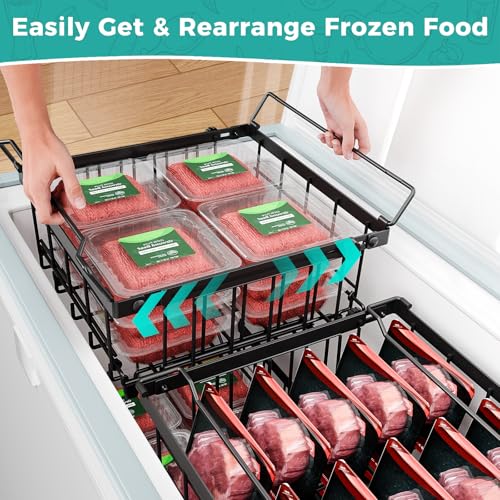 Expandable Stackable Freezer Baskets, 4 PCS, White Q2171