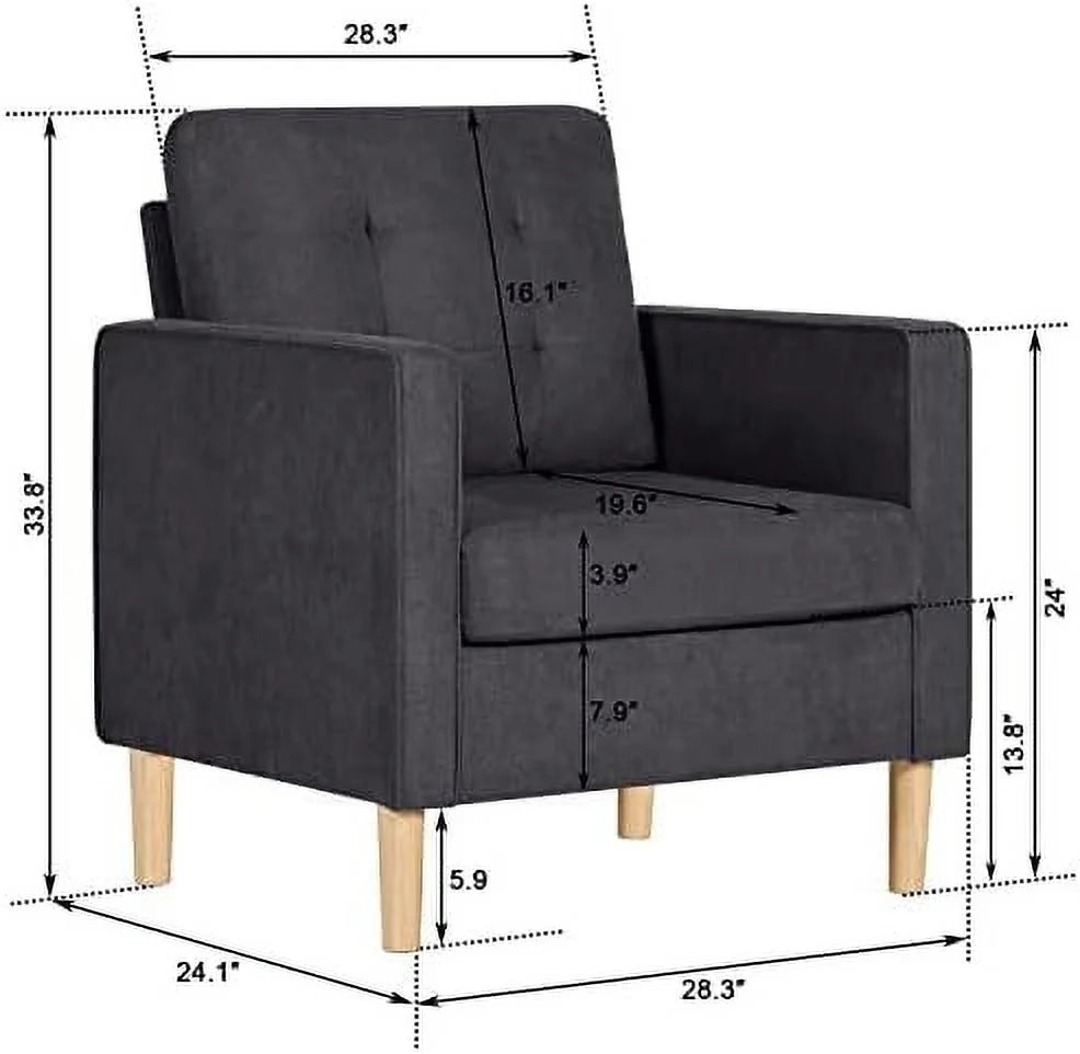 54.5" Upholstered Loveseat Sofa with Metal Legs K347