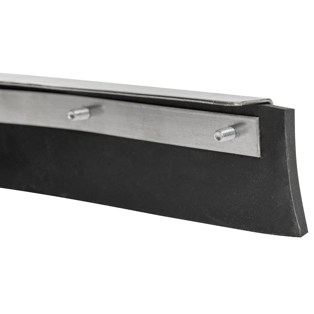 Curved End Rubber Squeegee with Metal Frame, Black S599